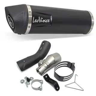 LeoVince SLIP-ON Edelstahl SBK Lv One Evo Schwarz für Honda Crf 1100 L Africa TWIN/ADVENTURE Sport/dct