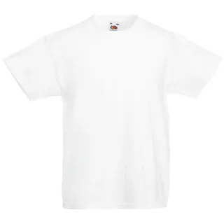 Fruit of the Loom Kinder Original Kurzarm T-Shirt (12-13 Jahre) (Weiß) - 152