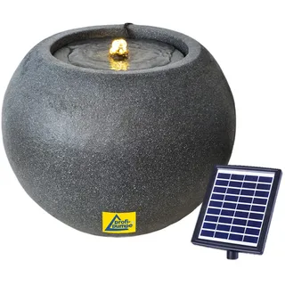 Solar Gartenbrunnen Brunnen Harmony mit LED-Licht, Solarbrunnen Zierbrunnen Wasserfall Gartenleuchte Teichpumpe für Terrasse, Balkon, mit Pumpen, mit Liion-Akku