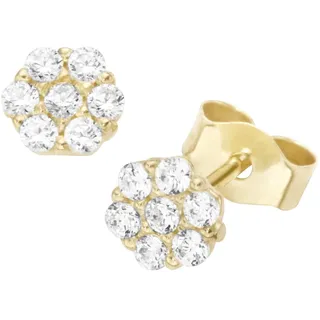 Luigi Merano Ohrstecker Blüte mit Zirkonia gold 375 Größe nicht angegeben