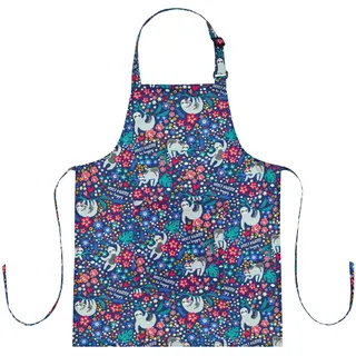 PALLTEX TEDDY Teddy Kinderschürze Kochschürze Jungen mit Print und Grosse Tasche (Faultiere, S (3-5 Jahre)) - S (3-5 Jahre)