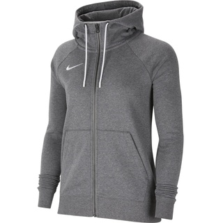 Nike Damen Nk Flc Park20 Fz Hoodie Sweatshirt, Charcoal Heathr/White/White, S