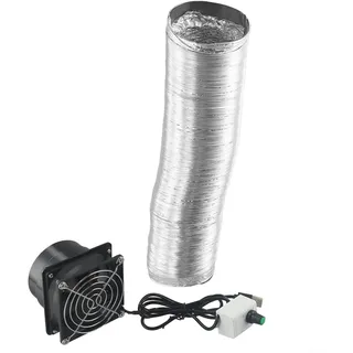 Schweißrauchabsaugung mit USB-Stromversorgung und einstellbaren Geschwindigkeiten, perfekt für Heimwerker, Werkstatt und Heimgebrauch (Lüfter plus 6 m Rohr)