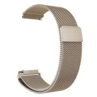 LYYLTX Edelstahl Mesh Uhrenarmband Metall Schnellverschluss Magnetverschluss Einstellbar Ersatz Armband Smartwatch Edelstahlarmband Breite16mm/18mm/20mm/22mm/24mm Für Damen Herren (18mm,Retro Gold) - 18mm