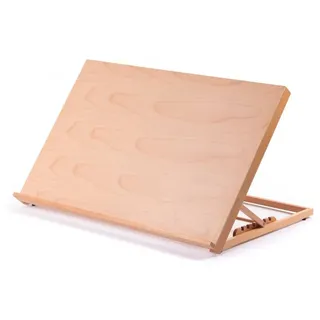 DESIGN DELIGHTS ZEICHENTISCH Workstation | Buchenholz | Zeichenplatte, Zeichenbrett, Tischstaffelei für Malvorlagen bis DIN A3