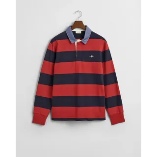 Gant Langarmshirt REG CHAMBRAY STRIPE HEAVY RUGGER rot L