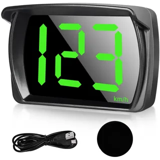 Digitaler Auto Tachometer: Head Up Display Auto HUD Geschwindigkeitsmesser Universal Auto Head Up Display mit GPS + Beidou Dual-Chip Geschwindigkeitsanzeige für Alle Autos, USB Plug and Play, KMH