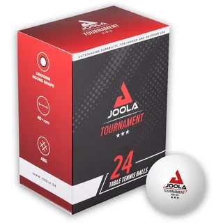 Joola Tischtennisbälle Tournament*** 40+ 3-Sterne Qualität, Ø 40+mm Durchmesser, 3-Stern Premium Tischtennis Bälle Indoor und Outdoor Kompatibel, Weiß (24er Pack)