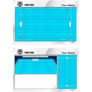 Wasserball Taktiktafel für Trainer. Personalisiert mit Name, Logo oder Verein. Trocken abwischbar. 30,5 x 20,5 cm