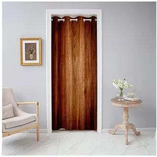 LuxusKollektion Türvorhang Türvorhang Blickdicht Vintage Holz 130x150cm Braun (1 St) braun 130 cm x 150 cm