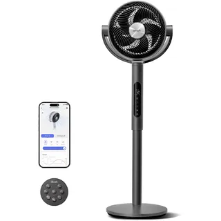 Levoit 20dB Standventilator sehr leise mit intelligenter Steuerung via APP & Alexa, DC Motor mit 30m Wurfweite, Ventilator mit Kühlung, Fan mit Fernbedienung, 4 Modi 12 Stufen 12 Std Timer