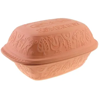 Römertopf Bräter Klassik Dampfgarer aus Naturton 4 Liter