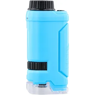 Taschenmikroskop Kinder 60-120x, Tragbares Handmikroskop, Mini Handheld Mikroskop mit LED Licht für Kids Students Microbiological Observation Preschool Home Study