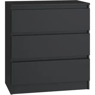 Cdf Kommode Malwa M3 Farbe: Schwarz Schrank für Dokumente, Kleinigkeiten Ideal für Wohnzimmer, Schlafzimmer, Kinderzimmer, Jugendzimmer und Büro 3