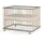 Laufgitter mit Matratze Cloud Air Schlupfsprossen grau/natur Premium Gr 75x100