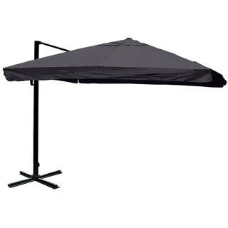 Mendler Gastronomie-Luxus-Ampelschirm 350 x 350 cm Grau