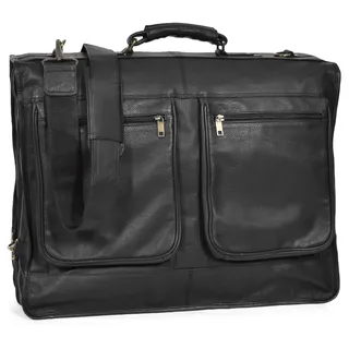 Divergent Retail Mattia Luxus-Anzugtasche aus echtem Leder, für Wochenende, Übernachtung - M