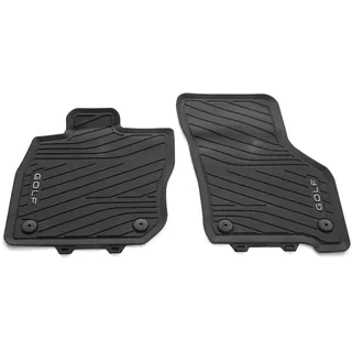 Volkswagen 5H1061502A82V Gummi Fußmatten Premium Allwettermatten 2X Gummimatten vorn, schwarz, mit Golf Schriftzug, nur für Mild-Hybrid MHEV (PR-Code 0K4)