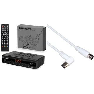 Kabelreceiver Kabel Receiver Receiver für digitales Kabelfernsehen 2990 Combo DVB-C HDTV,DVB-C / C2 & PremiumCord TV Koaxial Antennen Kabel 2m, 75 Ohm