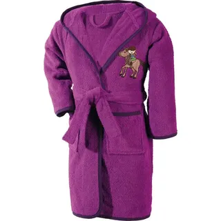Erwin Müller Kinder-Bademantel mit Kapuze in fuchsia | Gr.: 134/140