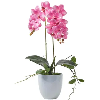 Homescapes Kunstblume, rosa im Deko-Topf, 54 cm