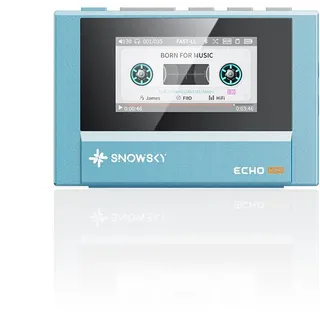SnowSky/FiiO Echo-Mini-HiFi-Bluetooth-MP3-Player, 15-Stunden-Wiedergabe, unabhängige Lautstärkeregelung mit 3,5 mm/4,4 mm Kopfhörerausgängen (SkyBlue)