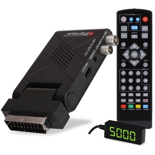 RED Opticum AX Lion 5 AIR DVB-T2 Receiver PVR I DVB-T2 HD-Receiver mit Aufnahmefunktion - externer IR Sensor mit LED Display - SCART/ HDMI Anschluss - USB 2.0 I 12V Netzteil ideal für Camping