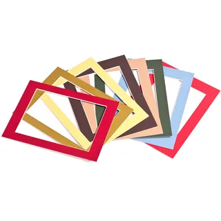 Passepartout-Online Passepartout Säurefrei Premium Qualität 41 Farben mit Folie 1,4 mm viele Größen - 18x24 für Bildgröße: 13x18-089 - Black