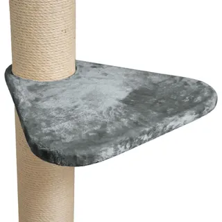 Happy Pet HAPPYPET Universal XL Liegeplatz für Kratzbaum 55 cm - Stabile Liegefläche, 600g Plüsch, Zubehör Ersatz für Katzenkratzbäume, bis 15 kg, Grau