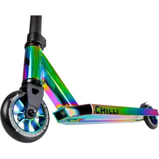 F26 Chilli Pro Base Stunt-scooter Park-Trick-Tret-Roller + Fantic26 Griptape Rocky Rainbow neochrome