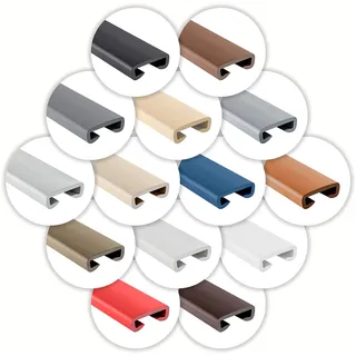 ProfiPVC Handlauf aus PVC-Gummi für Treppengeländer 35x8mm 1m Aschgrau