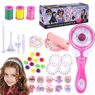 Hair Bedazzler Kit,Mein HERZ Hair Braiding Machine Haarflechtmaschine Mädchen Automatic Hair Braider Glitzersteine Haare Haarflechter Maschine Kinder Haarstyling-Werkzeug mit Diamond