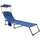 Gartenliege 185 x 24 x 55 cm blau inkl. Sonnendach