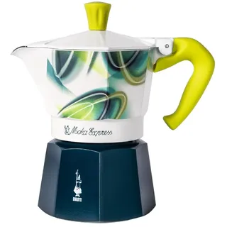 Bialetti Moka Express mit 3 Tassen (130 ml) MICO, Sonderedition Milano Cortina 2026, Espressokocher aus Aluminium, nicht induktionsgeeignet, ergonomischer Griff gegen Verbrühungen
