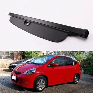 ZUMAHA Auto Einziehbarer Laderaumabdeckung Kofferraum Cargo Cover für Honda FIT Jazz 2002 2003 2004 2005 2006 2007 Kofferraumabdeckung Rollo Schutz Innere Zubehör