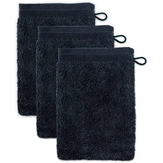 Waschhandschuh 15 x 20 cm dark grey 3 St.