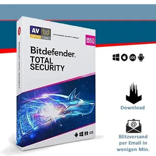 Bitdefender Total Security 2025, 1/3/5/10 Geräte - 1, 2 oder 3 Jahre, Download