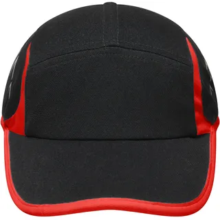 myrtle-beach 4 Panel Running Cap schwarz/rot one size