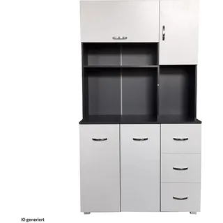 Hti-Living Küchenbuffet Blanca  Grau Weiß