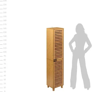 5five simply smart - 2-türige säule Sicela Bambus natur für das Bad