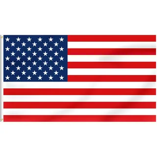 Lixure Flagge USA 120x180cm Amerika Fahne -Polyester, Digitaldruck, lebendige Farbe, lichtbeständig, doppelt genäht, mit Messingösen für Garten Innen- Außenbereich
