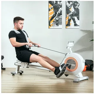 sportnow Rudergerät Weiß