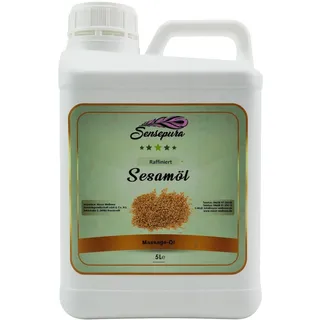 Sesamöl raffiniert 5 Liter im Kanister für Massagen, Packungen, Ayurveda Massageöl, Körperöl Massagemittel