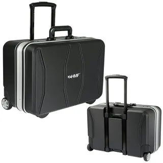 HMF 15602-02 Werkzeugtrolley leer, Werkzeugkoffer aus ABS-Kunststoff mit Rollen 47 x 40 x 24,5 cm
