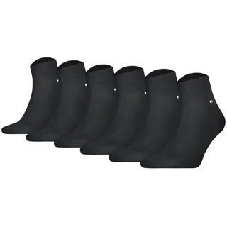 Tommy Hilfiger Quarter 6er Pack schwarz 43-46