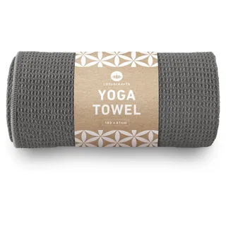 Lotuscrafts® Yoga Handtuch rutschfest für Yogamatte, Rutschfester als klassisches Yoga Handtuch rutschfest mit Noppen Dank großflächiger Silikonbeschichtung, Yogatuch r Yoga Tuch 183 x 61 cm