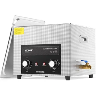 Vevor 15 L Ultraschallreiniger mit Heiztimer & Korb professionelle digitale Schallkavitationsmaschine, 360 W Reinigungsmaschine für Laborwerkzeuge