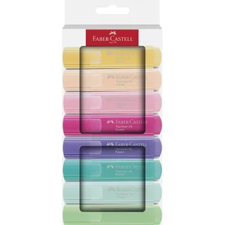 Faber-Castell Textmarker TL 46 Pastell 8 St. Blau/Gelb/Grün/Lila/Pink/Rot/Türkis