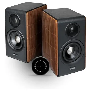 Edifier S880DBMKII aktive HiFi-Lautsprecher | Hi-Res Audio-Wireless LDAC | 88W | DSP | Elegantes Holzgehäuse | RCA, optisch, koax, USB-C & Sub-Out | Fernbedienung & ConneX-App (S880DBMKII Walnuss)