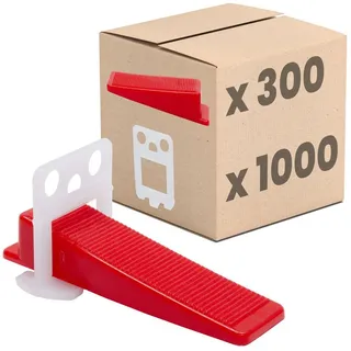 Dalsys Fliesen Nivelliersystem Set 3mm 1000x Zuglaschen 300x Keile